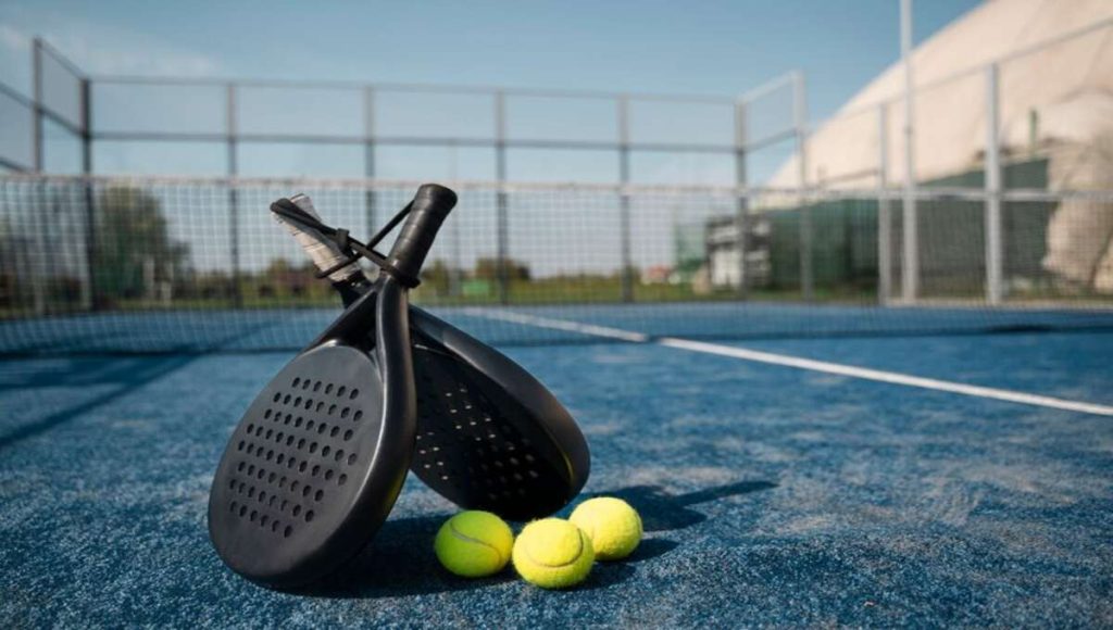 view from tennis court in dubai