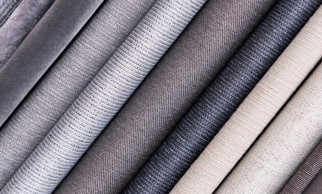 cotton fabric in grey color