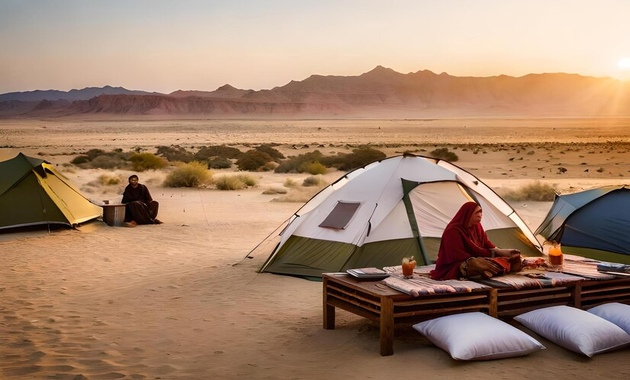 an image of camping in desert safari